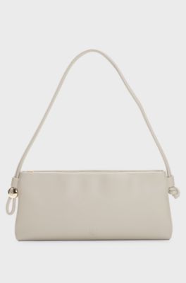 Faux-leather bag , Light Beige