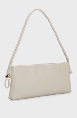 Faux-leather bag , Light Beige