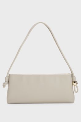 Faux-leather bag , Light Beige