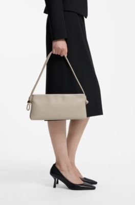 Faux-leather bag , Light Beige