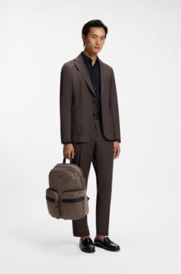 Water-repellent backpack, Dark Brown