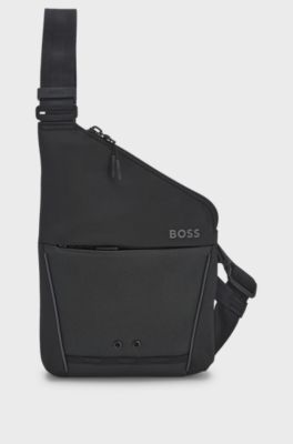 Faux-leather backpack, Black