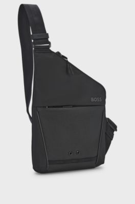 Faux-leather backpack, Black