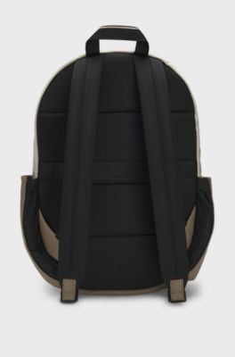 BOSS x AO logo-print backpack, Light Beige