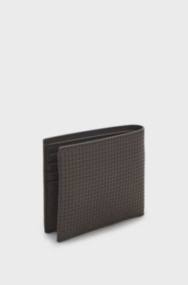 Textured wallet, Dark Brown