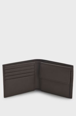 Textured wallet, Dark Brown