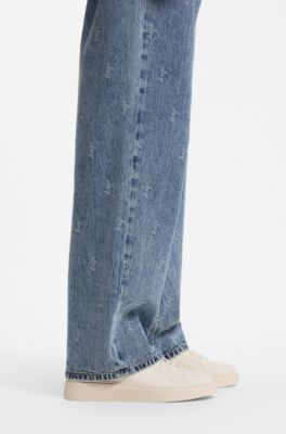 Mid-cut leather cupsole trainers with shearling, Natural