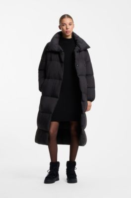 Platform boots with faux-fur uppers, Black