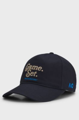 BOSS x AO slogan cap, Dark Blue