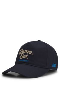 BOSS x AO slogan cap, Dark Blue