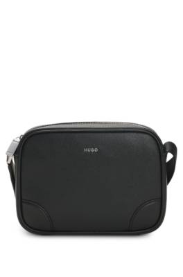 Recycled-leather crossbody bag