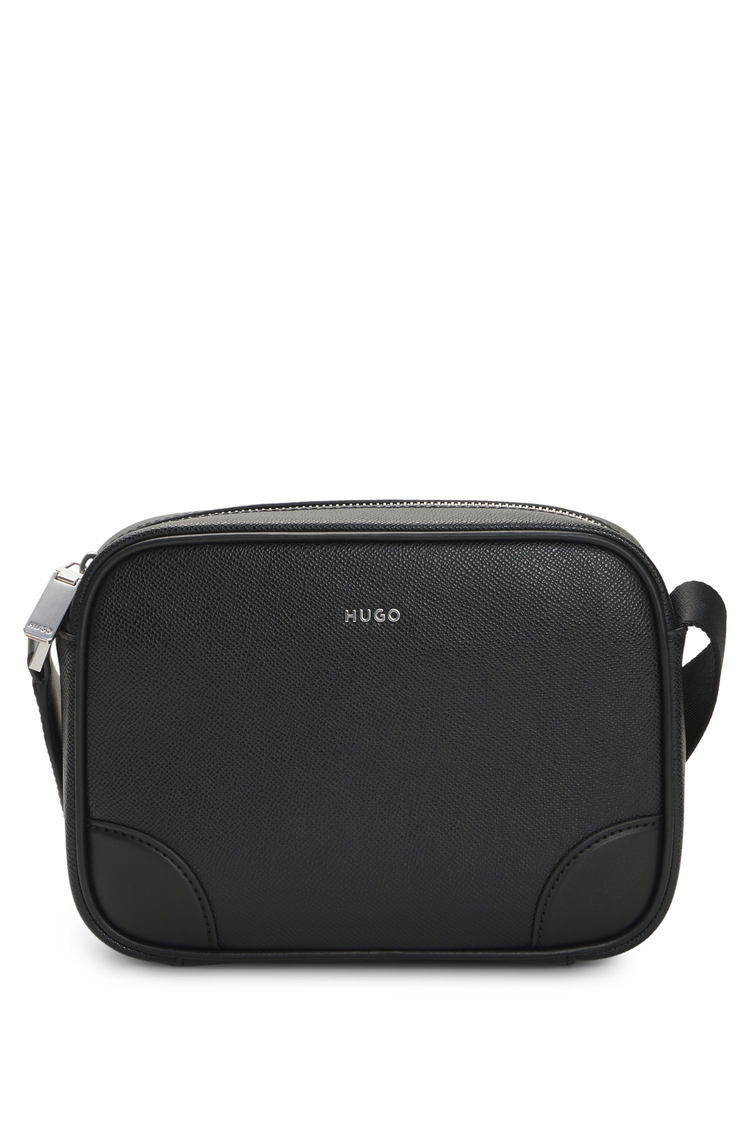Hugo Recycled-leather crossbody bag handväskor & axelremsväskor herr