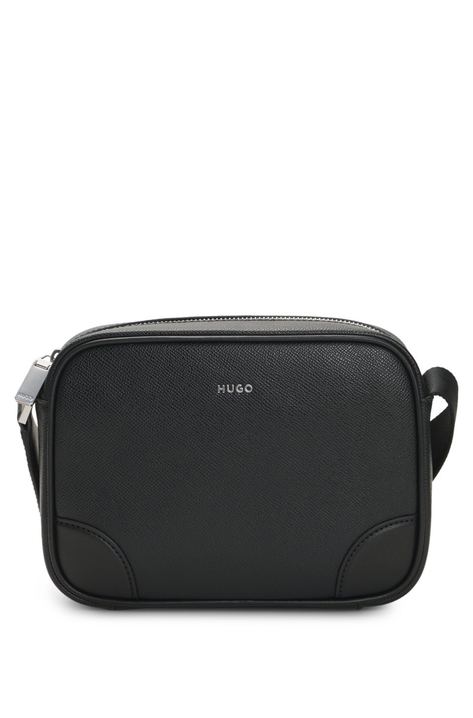 Recycled-leather crossbody bag