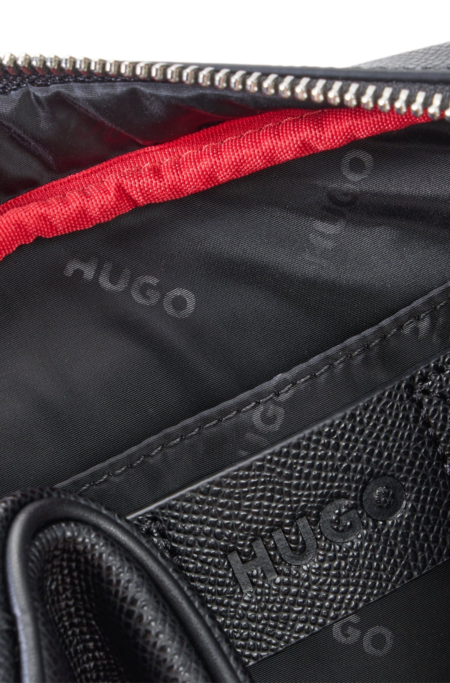 Hugo Recycled-leather crossbody bag handväskor & axelremsväskor herr – bild 3