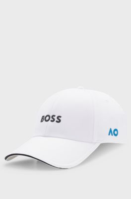 BOSS x AO logo-print cap, White