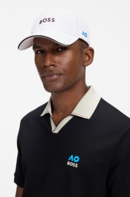BOSS x AO logo-print cap, White