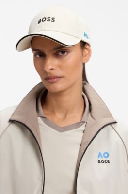 BOSS x AO logo-print cap, Light Beige