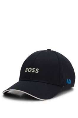BOSS x AO logo-print cap, Dark Blue