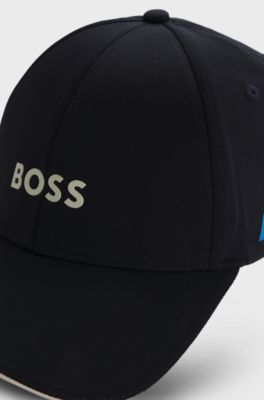 BOSS x AO logo-print cap, Dark Blue