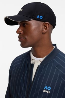 BOSS x AO logo-print cap, Dark Blue
