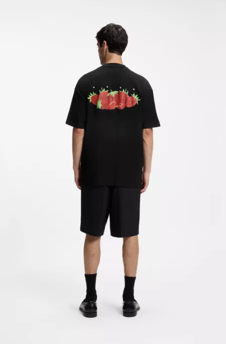 T-shirt en jersey de coton à imprimé graphique