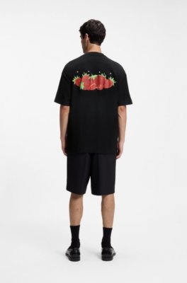 Cotton-jersey T-shirt with graphic print