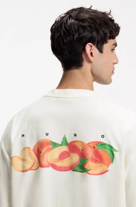 Cotton-jersey T-shirt with graphic print