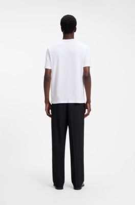 Graphic-print T-shirt in cotton jersey, White