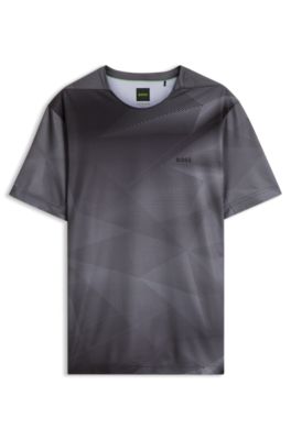 Active T-shirt with all-over graphic print, Dark Grey