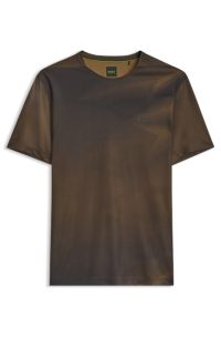 Active T-shirt with all-over graphic print, Brown