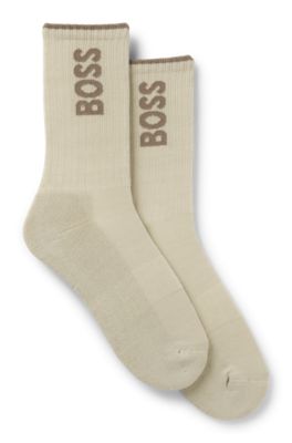 BOSS x AO 2-pack short socks, Light Beige
