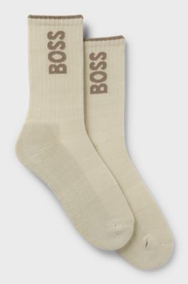 BOSS x AO 2-pack short socks, Light Beige