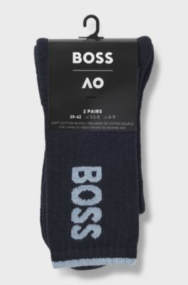BOSS x AO 2-pack short socks, Dark Blue