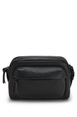 Faux-leather crossbody bag