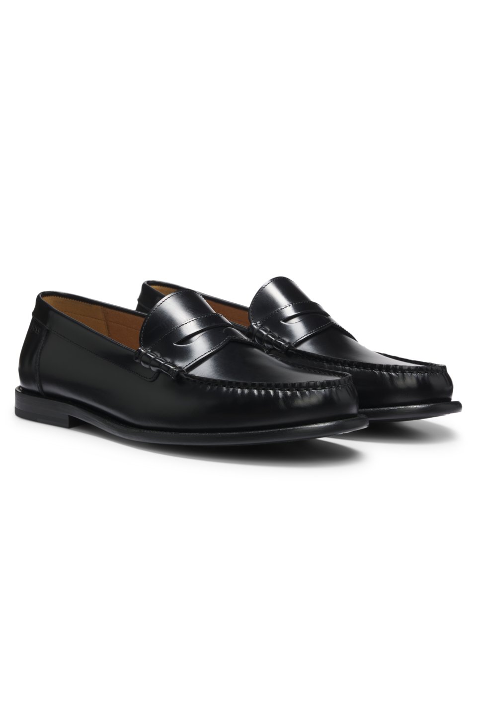 Leather penny loafers