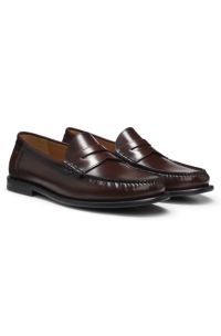 Leather penny loafers, Brown