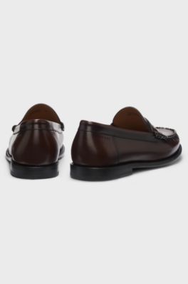Leather penny loafers, Brown
