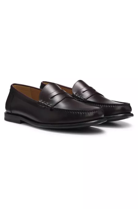 Leather penny loafers