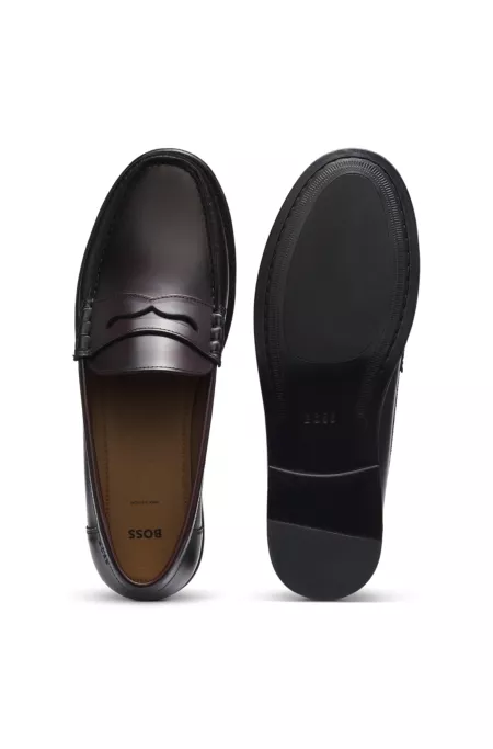 Leather penny loafers