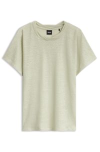 Relaxed-fit linen T-shirt, Light Beige