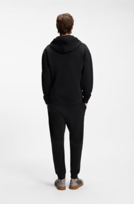 Relaxed-fit tracksuit set in French-terry cotton, Black