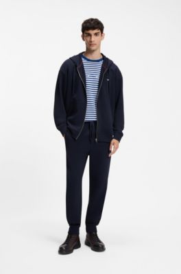 Relaxed-fit tracksuit set in French-terry cotton, Dark Blue
