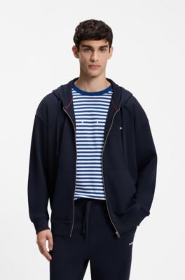 Relaxed-fit tracksuit set in French-terry cotton, Dark Blue
