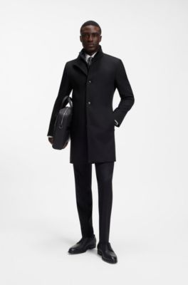 Italian-made Derby shoes in grained leather, Black