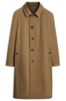 BOSS BY BECKHAM coat in Italian cotton twill, Beige