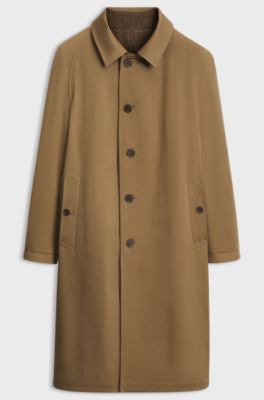 BOSS BY BECKHAM coat in Italian cotton twill, Beige