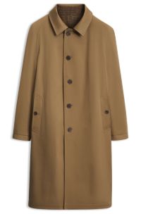 BOSS BY BECKHAM coat in Italian cotton twill, Beige