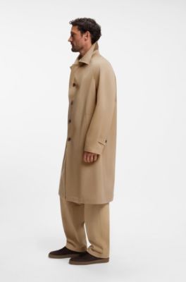 BOSS BY BECKHAM coat in Italian cotton twill, Beige