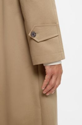 BOSS BY BECKHAM coat in Italian cotton twill, Beige