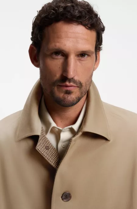 BOSS BY BECKHAM Mantel aus italienischem Baumwoll-Twill
